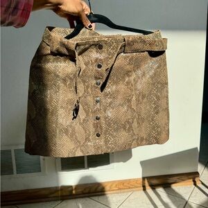 Zara Snake Print Mini Skirt